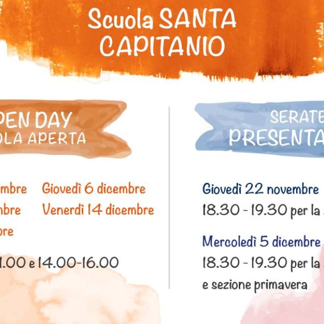 Scuola Santa Capitanio &#8211; Open Days e serate di Presentazione