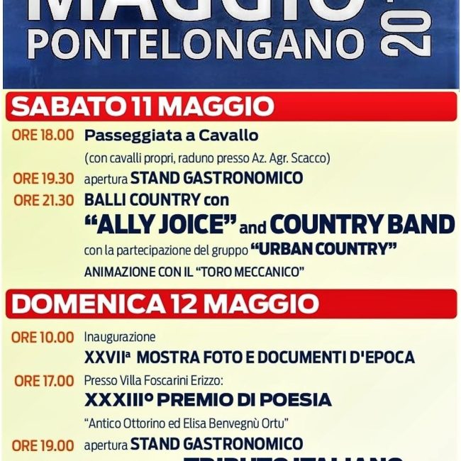 1° Weekend MAGGIO PONTELONGANO