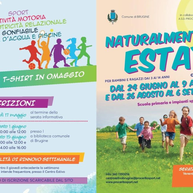 CENTRI ESTIVI 2019 &quot;NATURALMENTE ESTATE&quot;