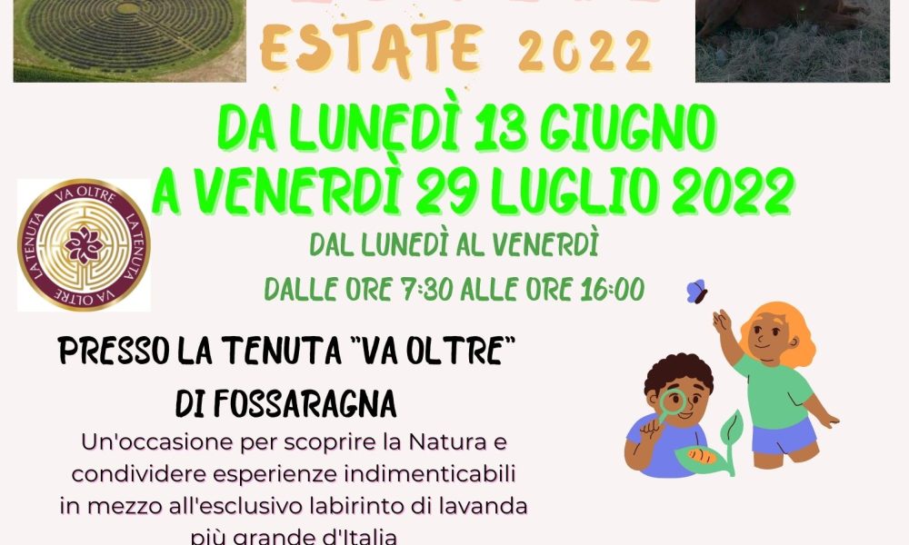 ISCRIZIONI CENTRI ESTIVI 2022