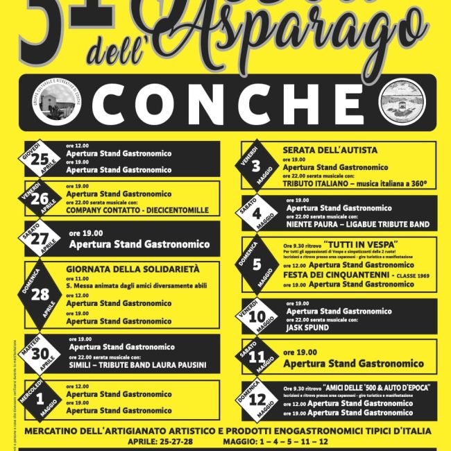 31^ festa dell&#8217;Asparago di Conche &#8211; Edizione 2019