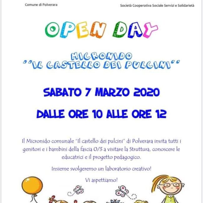 OPEN DAY MICRONIDO 07 MARZO 2020