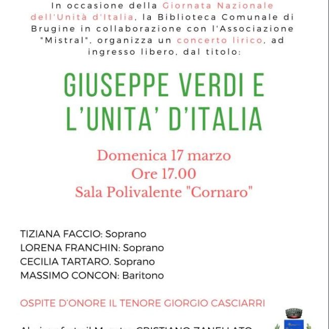 CONCERTO LIRICO: GIUSEPPE VERDI E L&#8217;UNITA&#8217; D&#8217;ITALIA