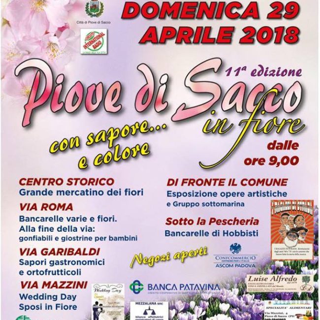 Piove di Sacco in fiore &#8230; con sapore e colore