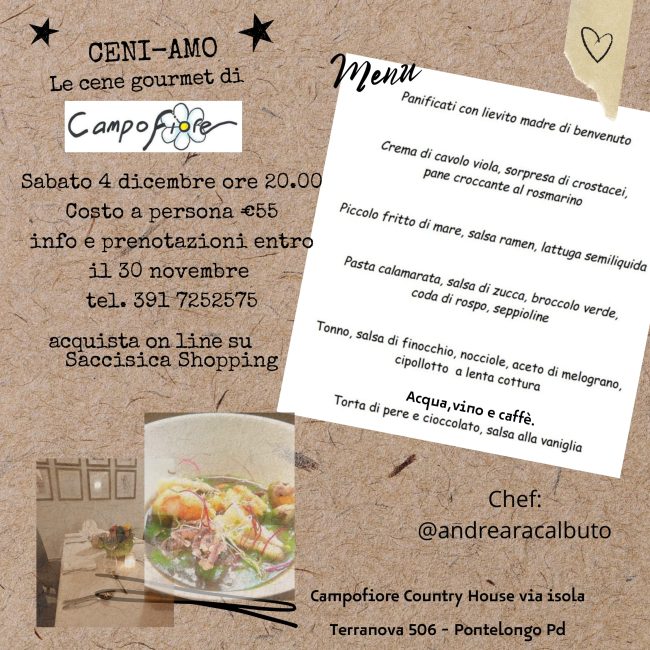 Ceni-Amo a Campofiore – 4 Dicembre 2021