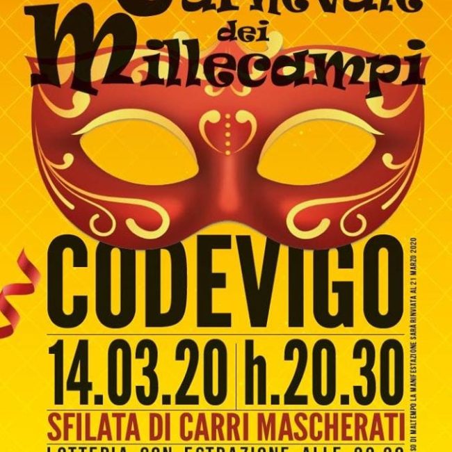 RINVIATO – Carnevale dei Millecampi 2020 a Codevigo