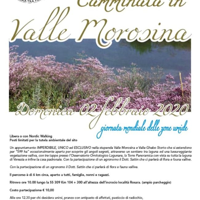 Giornata Mondiale delle zone Umide 2020 – Camminata in valle morosina