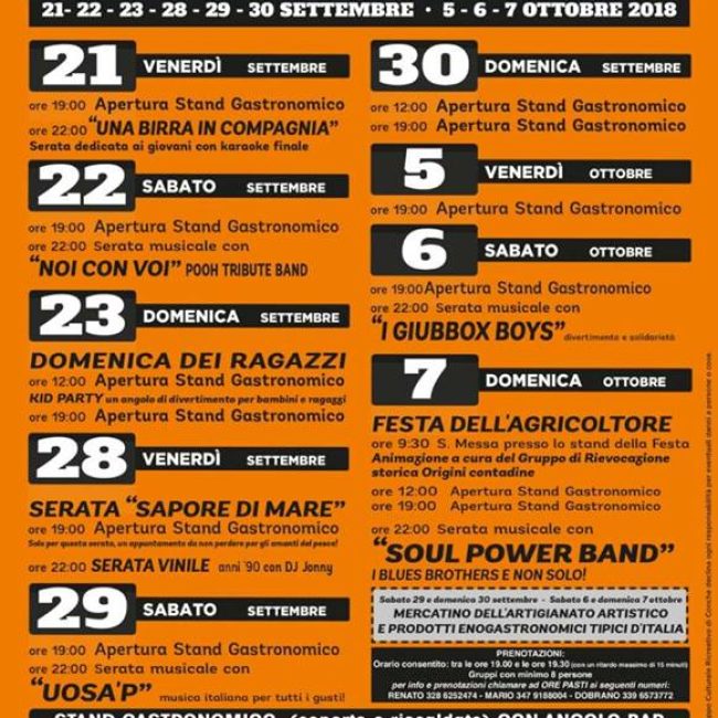 25^ Festa del Radicchio di Conche – Edizione 2018